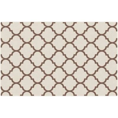 Pure Line Home Килим за открито и закрито с къс косъм, арабска шарка, бежов