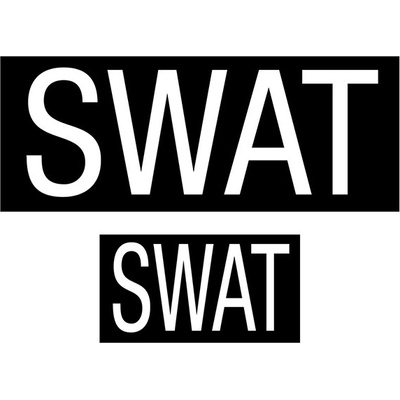 ROTHCO Nášivka SWAT velcro 2 rozměry v balení ČERNÁ
