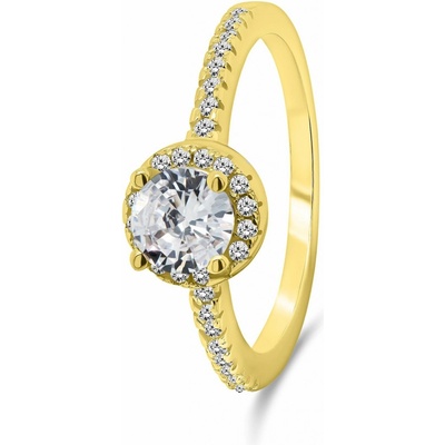 Brilio Silver pozlacený prsten se zirkony RI054Y