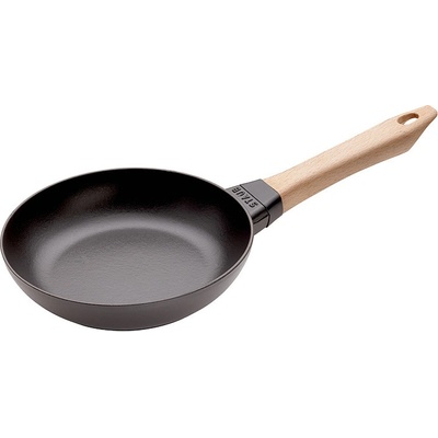 Staub Liatinová panvica na smaženie s drevenou rukoväťou 20 cm