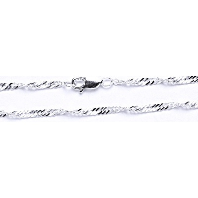 Čištín Stříbrný řetízek kroucený lambada singapour 6756