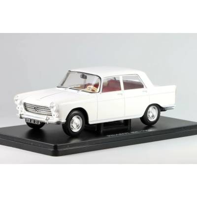 Peugeot 404 1962 bílá- Hachette časopis s modelem 1:24