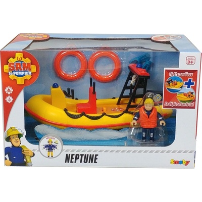 Simba Požárník Sam Záchranný člun Neptun 20 cm s figurkou