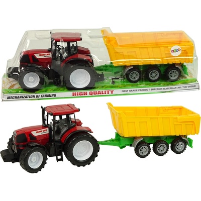 mamido Traktor s přívěsem 50 cm červený