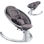 Hot Mom Cotton Baby Rocker електрическа бебешка люлка, 5 степени на люлеене, Bluetooth, тъмносива (BB200)