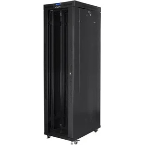 Lanberg Комуникационен шкаф, Lanberg rack cabinet 19" free-standing 47U/800x1000 (flat pack) with glass door lcd black v2 (FF01-8047-12BL) - xtreme
