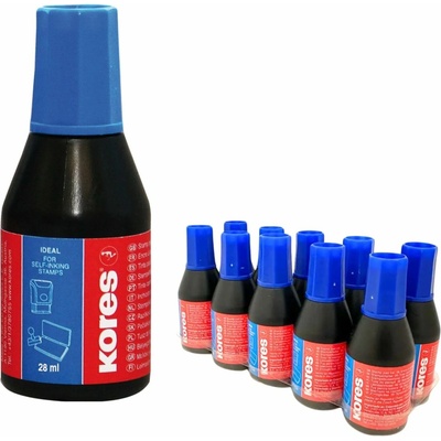 KORES Razítková barva modrá balení 10 ks 28 ml