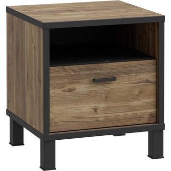 FORTE Нощно шкафче oren кафяво/черно (fr0055)