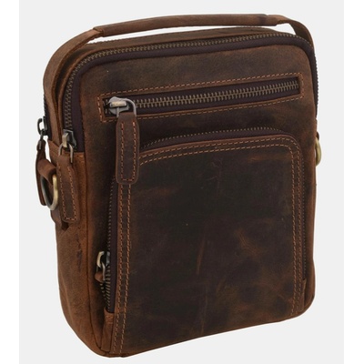 Pánské kožené Crossbody tmavěhnědý hunter 250904