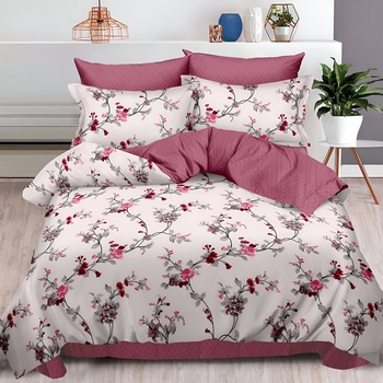 EmonaMall Двулицево спално бельо EmonaMall, 6 части - Модел S19004 (S19004-66666d)