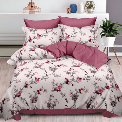 EmonaMall Двулицево спално бельо EmonaMall, 6 части - Модел S19004 (S19004-66666d)