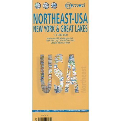 USA New York & Lakes 1:3m mapa Borch