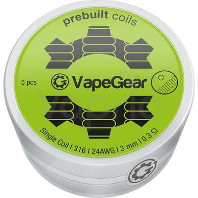 VapeGear předmotané spirálky Single coil SS316 0,3ohm