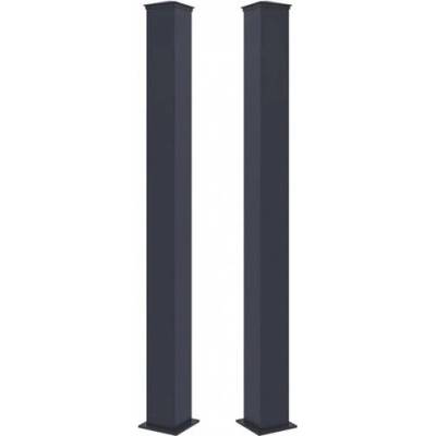 G21 pro branku a bránu 15x190 cm s patkou, antracitový, 2 kusy