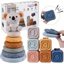 Woopie Sada gumových pyramidových bloků 3v1 Medvídek