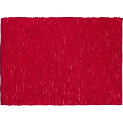 SCANquilt prostírání RIB uni s lurexem červenostříbrná běhoun delší strana 100-170 cm