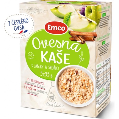 Emco Ovesná kaše s jablky a skořicí 5 x 55 g – Zboží Dáma