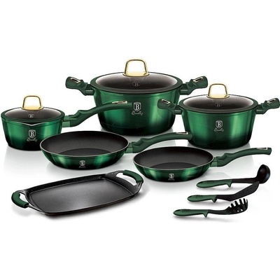 Emerald Collection BH-6066 Sada nádobí s titanovým povrchem 12+2 ks