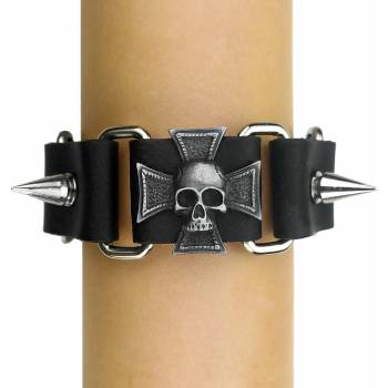Image 1 of Leather & steel fashion гривна death skull - lsf1 120