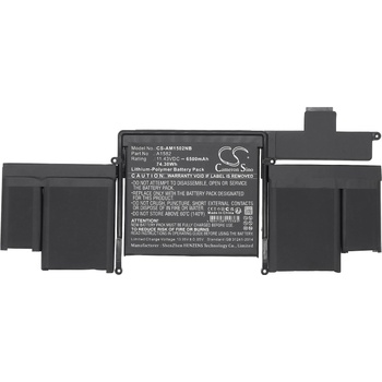 Cameron Sino Батерия за лаптоп Apple MacBook A1502 battery(2015), MacBook Pro Retina A1502 (2015 Version) A1582 LiPo 11, 43V 6500mAh CAMERON (CS-AM1502NB)