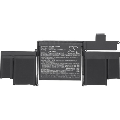 Cameron Sino Батерия за лаптоп Apple MacBook A1502 battery(2015), MacBook Pro Retina A1502 (2015 Version) A1582 LiPo 11, 43V 6500mAh CAMERON (CS-AM1502NB)