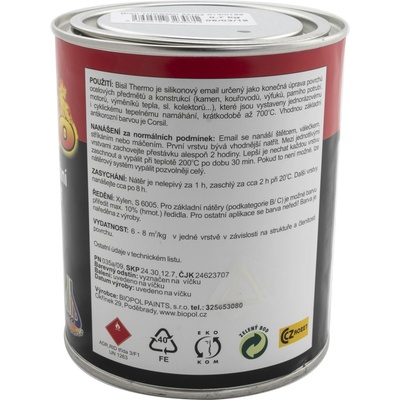 Biopol Paints Bisil Thermo 0,7kg černý