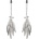 Rimba Bondage Play Nipple Clamps with Feathers Silver