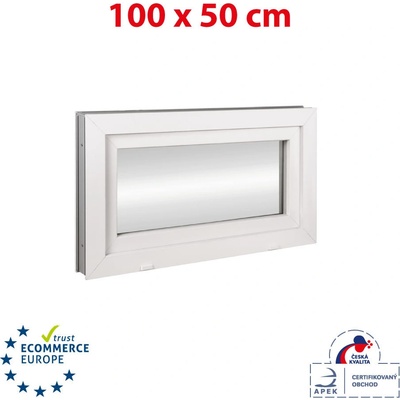Okna Hned Plastové okno 100x50 cm bílé Sklopné – Sleviste.cz