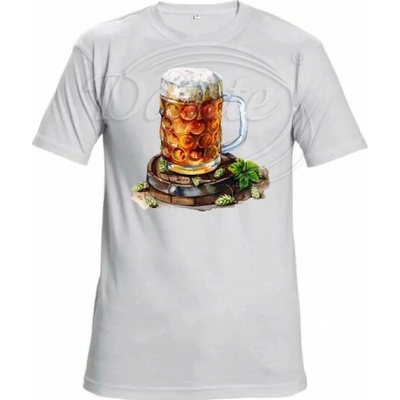 Tričko Pivo na sudu bílé