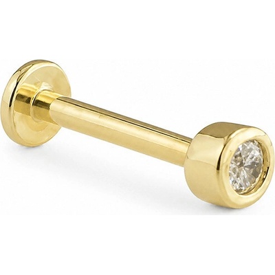 Lillian Vassago Zlatý piercing labreta so zirkónom LLV92-GPI099LB