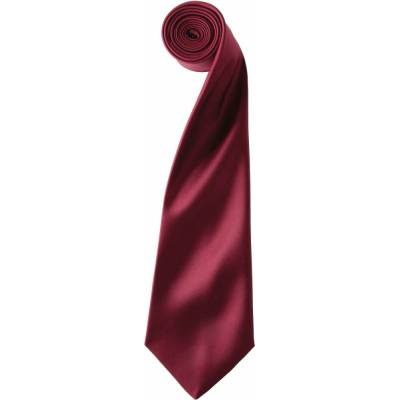 Premier Workwear Pánská saténová kravata PR750 Burgundy