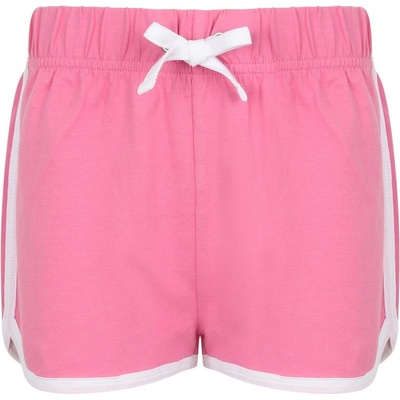 SF dětské retro kraťasy Jasně růžová / bílá