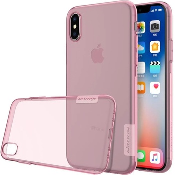 Nillkin Силиконов Калъф за iPhone XS/X, NILLKIN Nature Case, Розов (6902048146556)