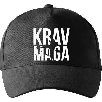 Nápis Krav Maga so zahnutým šiltom a mosaznou sponou Čierna