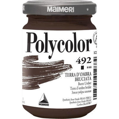 Maimeri Vynil Polycolor АКРИЛНА боя Burnt Umber 492 140 ml 1 бр (M1220492)