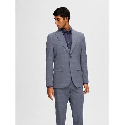 SELECTED Сако Selected Slim Liam Blue Check blazer - Blue