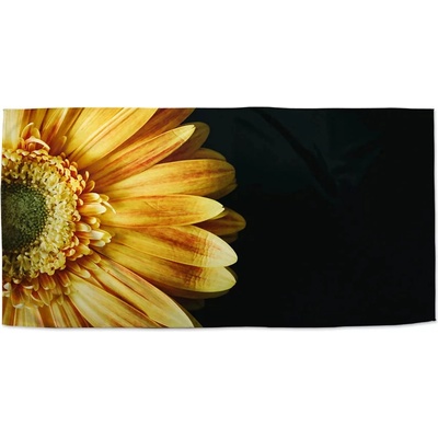 Sablio Ručník s potiskem žlutá gerbera 50 x 100 cm
