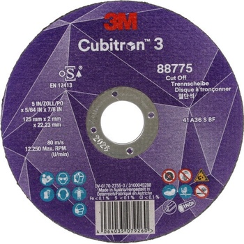 3M Cubitron Řezný kotouč 125 x 2,0 x 22,23 mm 88775