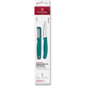 Victorinox Комплект нож и класическа белачка SWISS CLASSIC, комплект от 2 бр. , зелен, пластмаса, Victorinox (VN6711421C1)