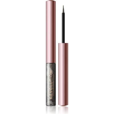Makeup Revolution Super Flick tekuté linky na oči Silver 2,4 ml