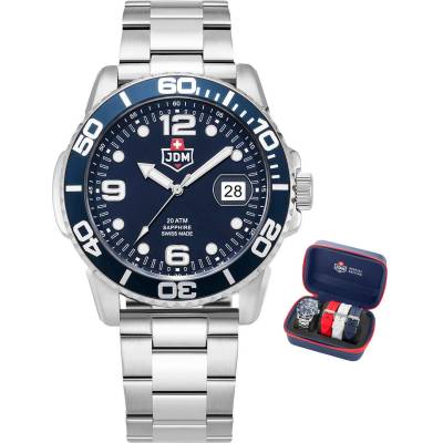 JDM Мъжки часовник JDM Military Sapphire Mike Plus сет с каишки JDM-WG029-02 (JDM-WG029-02)