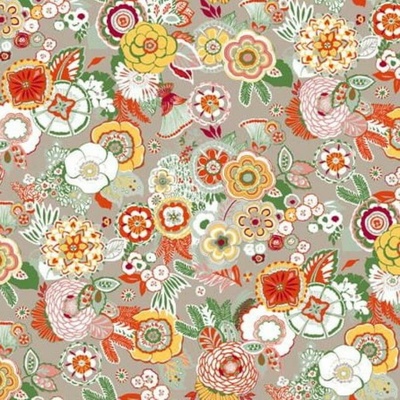 Obrus PVC MIS571, metráž, šířka 140 cm, retro kvetinová koláž, IMPOL TRADE