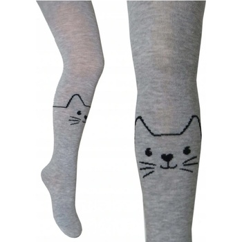 Detské pančuchy pre dievča mačička sivé