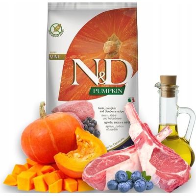 N&D Pumpkin Puppy Medium & Maxi Grain Free Lamb & Blueberry 2,5 kg