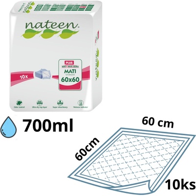 Nateen Mati PLUS M podložka pod pacienta 60x60 cm 10 ks