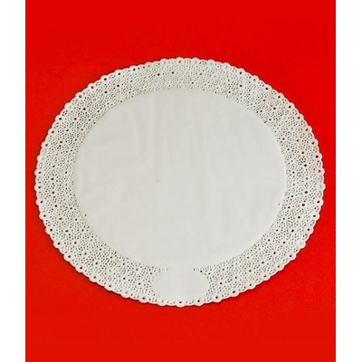Krajka leštěný papír prům. 60cm (bílá) 100 ks/bal