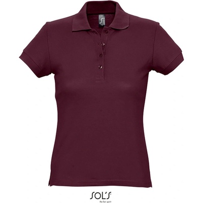 Sol's Collection Passion piqué krátký rukáv pánská COT25133837001-burgundy