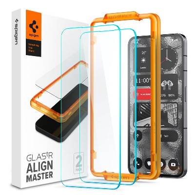 Glass. Tr Align Master Tempered Glass 2 Pack - 2 броя стъклени защитни покрития за дисплея на Nothing Phone (2) (прозрачен)