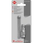 Airpress Фитинги за спирален маркуч 8 x 5 mm, тапа с пружина в блистер 4304442 (4304442)