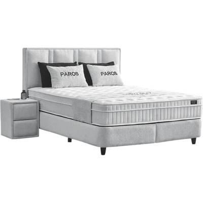 Carmen Тапицирана спалня с матрак paros 160 х 200 - сребърен an